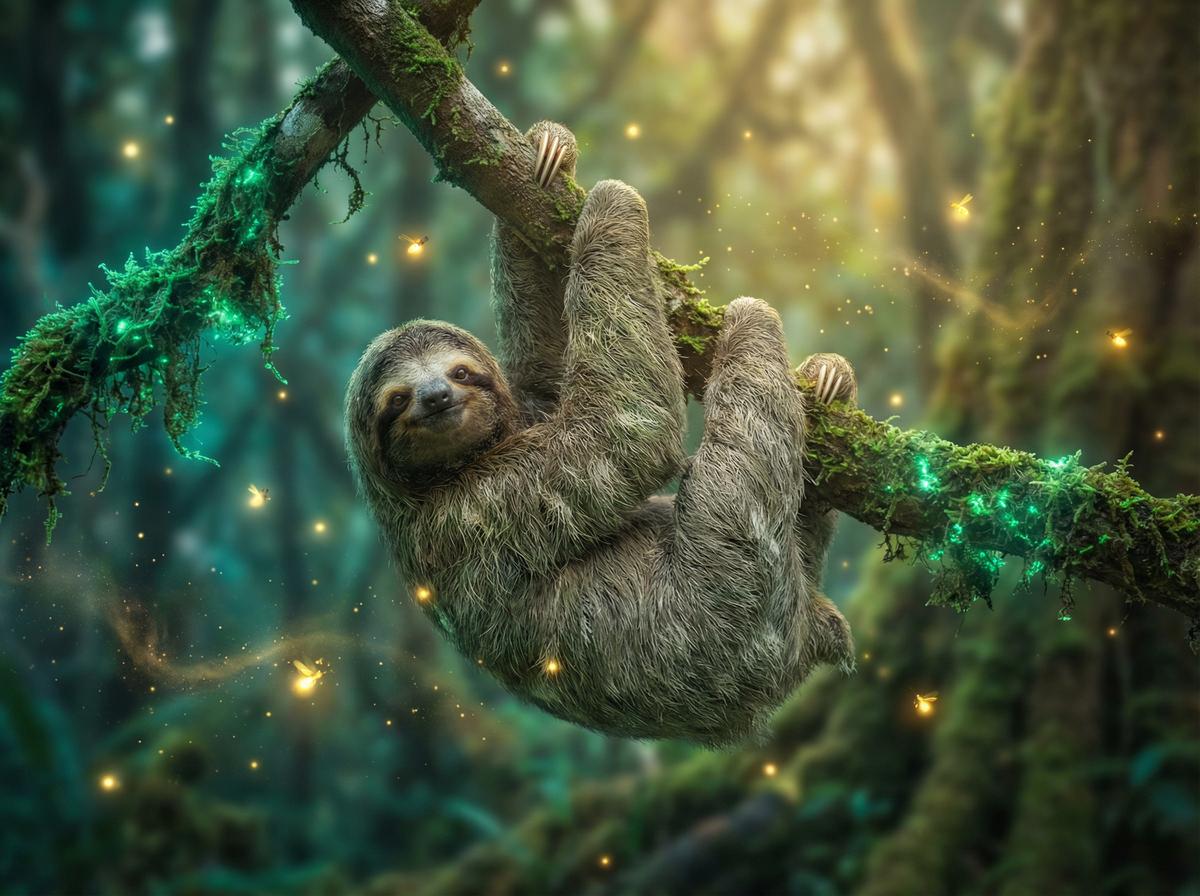 黄片树懒雨林慢生活视频